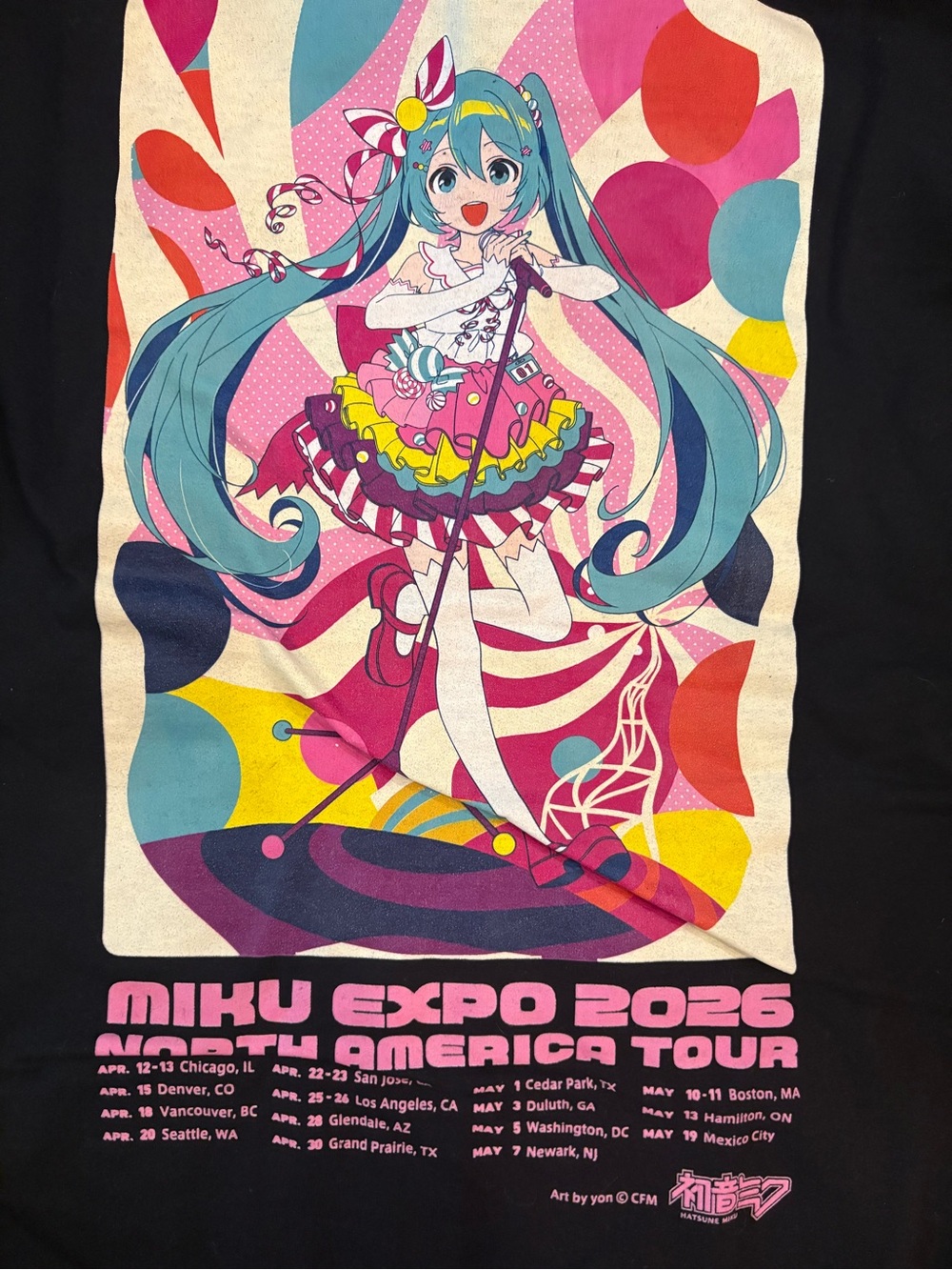 Miku Expo 2026 Black Zip Hoodie with Pink Graphics NWOT - Picture 9 of 9